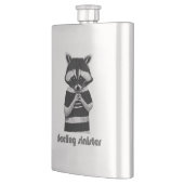 Gefühl Sinister Funny Raccoon Flachmann (Links)