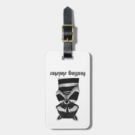 Gefühl Sinister Funny Raccoon Gepäckanhänger (Vorderseite vertikal)