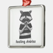 Gefühl Sinister Funny Raccoon Ornament Aus Metall (Links)