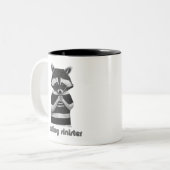 Gefühl Sinister Funny Raccoon Zweifarbige Tasse (Vorderseite Links)