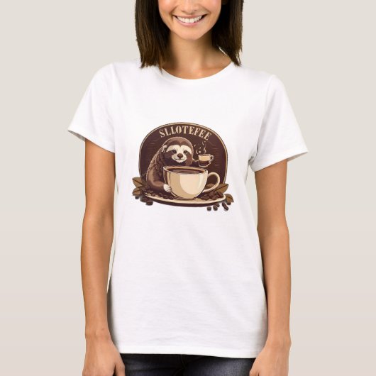 Gefühl Slothee braucht einen Kaffee T-Shirt (Vorderseite)