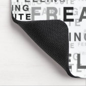 Gefühl so, dass Niedliches Textdesign erschüttert Mousepad (Ecke)