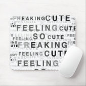 Gefühl so, dass Niedliches Textdesign erschüttert Mousepad (Mit Mouse)