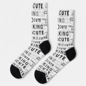 Gefühl so, dass Niedliches Textdesign erschüttert Socken (Linkes Detail)