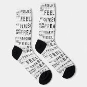 Gefühl so, dass Niedliches Textdesign erschüttert Socken (Rechts)