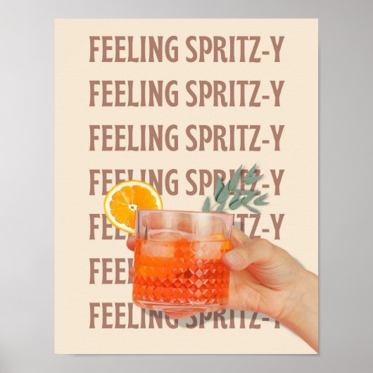 Gefühl Spritzy Bar Cart Poster (Vorne)