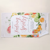 Gefühl Spritzy | Citrus Bachelorette Weekend Strandtuch (Vorderseite)