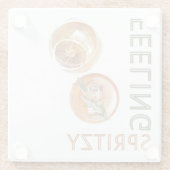 Gefühl Spritzy Orange Cocktail Glasuntersetzer (Rückseite)