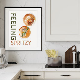 Gefühl Spritzy Orange Cocktail Poster