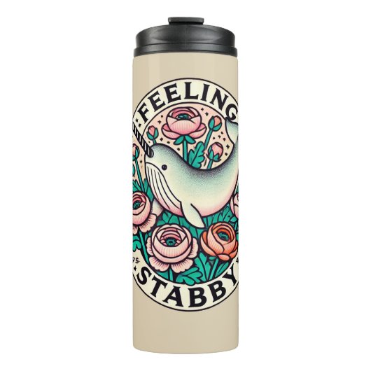Gefühl Stabby Narwhal Thermosbecher (Vorderseite)