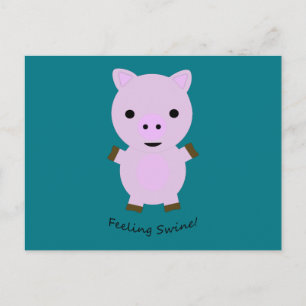 Gefühl Swine Pig Postkarte