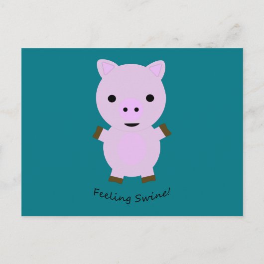 Gefühl Swine Pig Postkarte (Vorderseite)