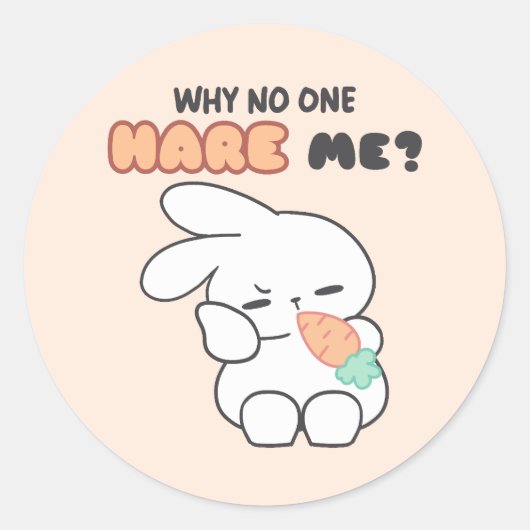 Gefühl Unhörbar? - Warum mich niemand kennt? Bunny Runder Aufkleber (Vorderseite)