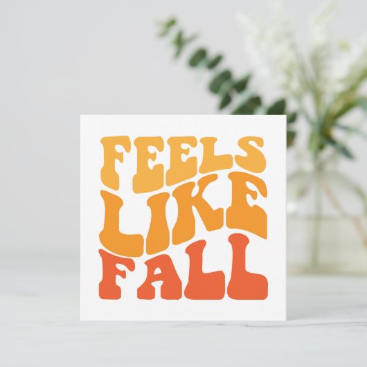 Gefühl wie Fall Karte (Stehend Vorderseite)