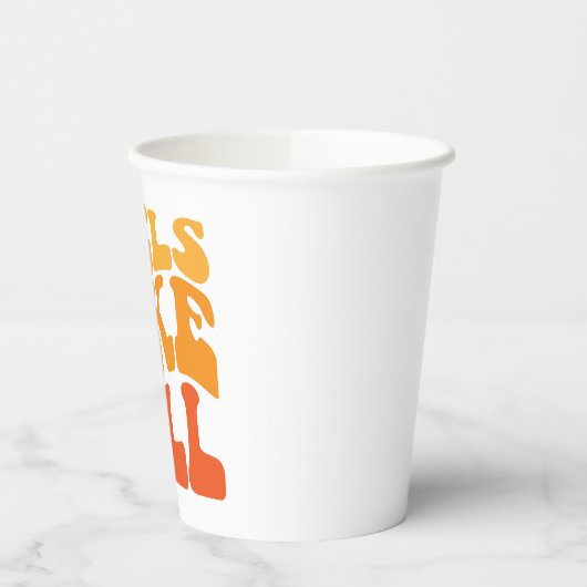 Gefühl wie Fall Pappbecher (Links)