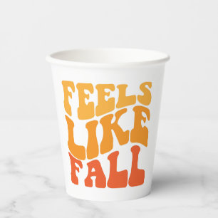 Gefühl wie Fall Pappbecher