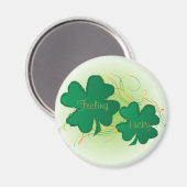 Gefühl wirklich 🍀 Lucky St. Patrick Day Clover Magnet (Vorderseite/Rückseite)