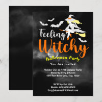 Gefühl Witchy Bats Moon Black Sky Halloween-Party