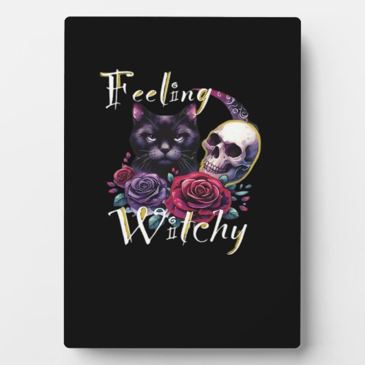 Gefühl Witchy Black Cat Classic T - Shirt Fotoplatte (Vorderseite)