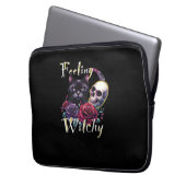Gefühl Witchy Black Cat Classic T - Shirt Laptopschutzhülle (Vorderseite Links)