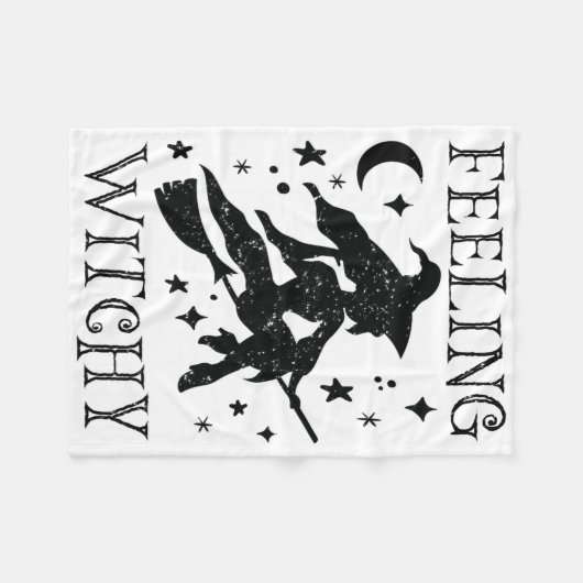 Gefühl Witchy Funny Halloween Witch Vibes Kinda N Fleecedecke (Vorderseite (Horizontal))