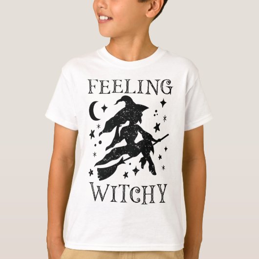Gefühl Witchy Funny Halloween Witch Vibes Kinda N T-Shirt (Vorderseite)