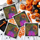 Gefühl Witchy Halloween Rotzentönung Serviette