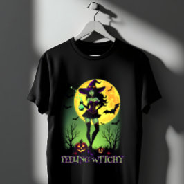 Gefühl Witchy Halloween Witz Vollmond Bat Spook T-Shirt