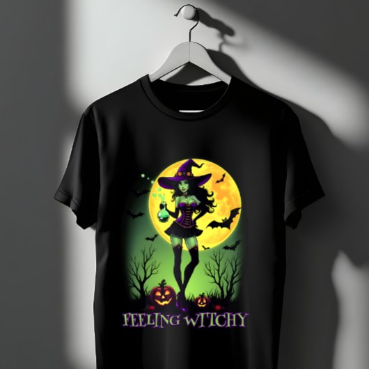 Gefühl Witchy Halloween Witz Vollmond Bat Spook T-Shirt