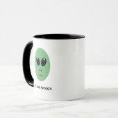 Gefühl Woozy Funny Sprichwort Green Alien Mens Tasse (Vorderseite Links)