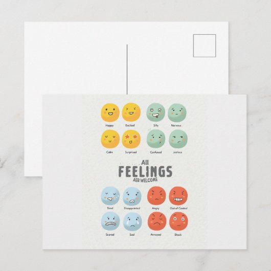 Gefühle Art Postkarte (Vorne/Hinten)