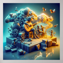 Gefühle des Mitgefühls: Melodische Herzsaiten Poster