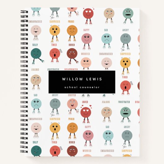 Gefühle Emotionen Gesichter Übersicht Schulberater Notizblock (Vorderseite)
