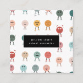 Gefühle Emotionen Gesichter Übersicht Schulberater Quadratische Visitenkarte (Vorderseite)