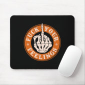 Gefühle Halloween Skeleton Hand Middle Finger Mousepad (Mit Mouse)