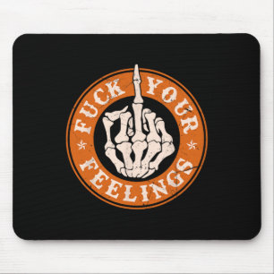 Gefühle Halloween Skeleton Hand Middle Finger Mousepad