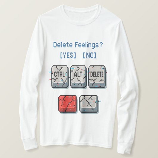 Gefühle Pixel Art Shirt löschen (Design vorne)