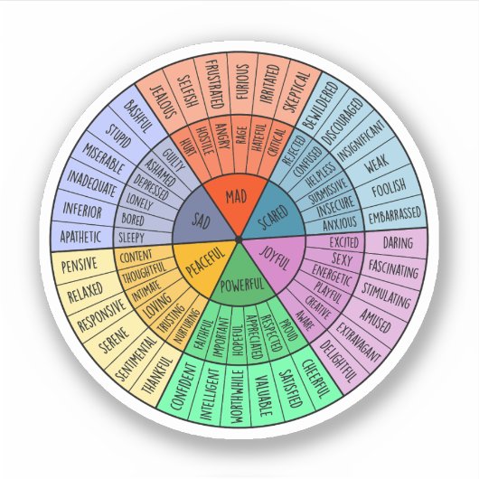 Gefühle sind gültig, Selbstversorgung, Geschenke f Aufkleber (Vorderseite)