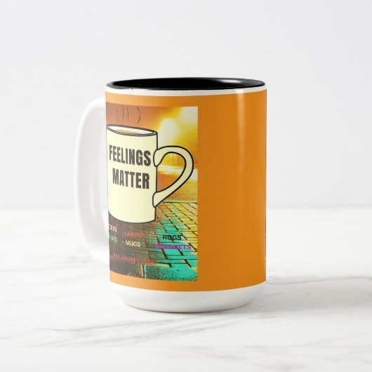 GEFÜHLE SIND VON TASSE! ZWEIFARBIGE TASSE (Vorderseite Links)