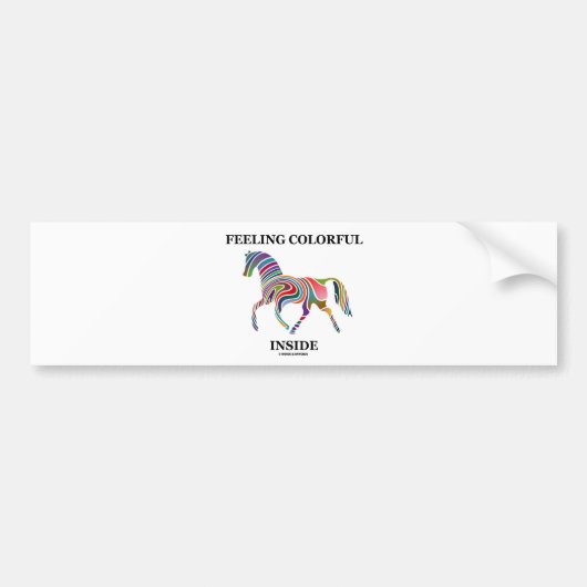 Gefühls-buntes Innere (Farbstrudel-Pferd) Autoaufkleber (Vorne)