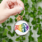 Gefühls-fischartiges Regenbogen-Logo Schlüsselanhänger (Hand)