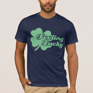 Gefühls-glückliches irisches Kleeblatt T-Shirt