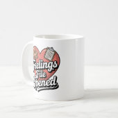 Gefühlsdatei geöffnet | Selbstbewusster Heilungshu Kaffeetasse (Vorderseite Links)