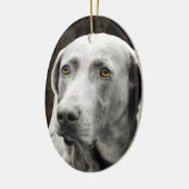 Gefühlvolle Augen des Weimaraner Keramikornament (Links)