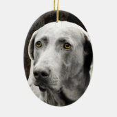 Gefühlvolle Augen des Weimaraner Keramikornament (Hinten)