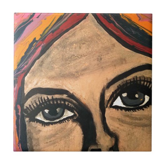 Gefühlvolle Augen Fliese (Vorderseite)