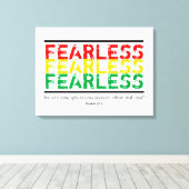 GEFÜHRTE Christliche Schrift Psalm 27 Leinwanddruck (Insitu (Holzboden))