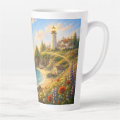 Geführte Home Coastal Leuchtturm Latte Tasse (Rechts)