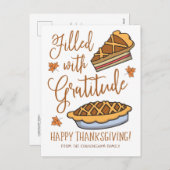 gefüllt mit Dankeschön zum Erntedankfest Feiertagspostkarte (Vorne/Hinten)
