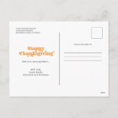 gefüllt mit Dankeschön zum Erntedankfest Feiertagspostkarte (Rückseite)